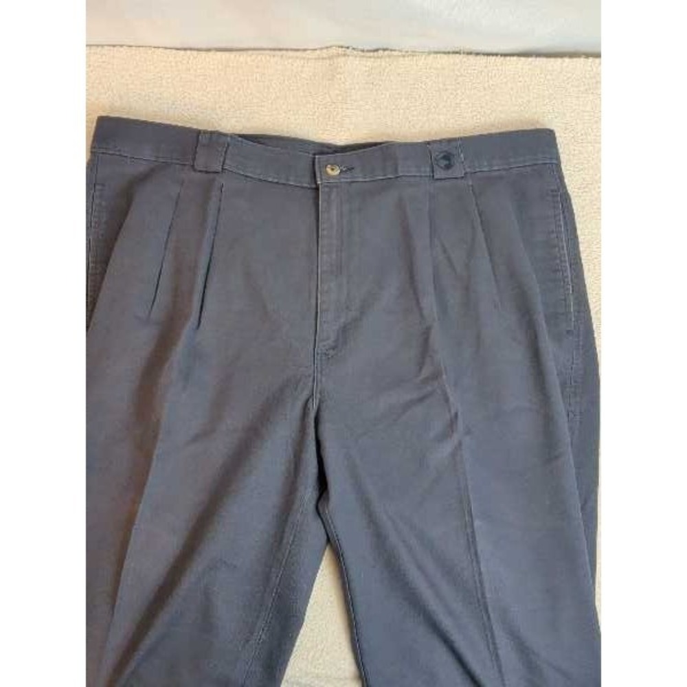 Duck Head Pants Size 40x30 Pleated Gray Casual Chinos Mens Trousers